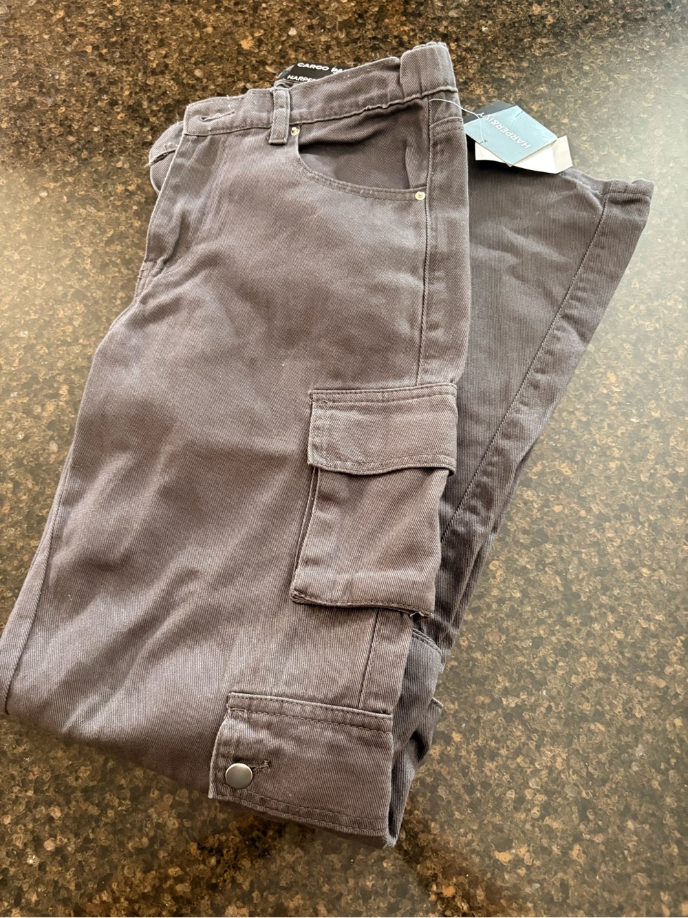 Harper&Ivy Women’s Cargo Pants - Charcoal Gray